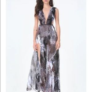 Bebe double slit gown, size 10